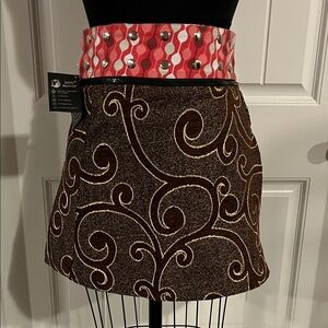 Zand Amsterdam Swirl Midi Skirt with Pink Accents